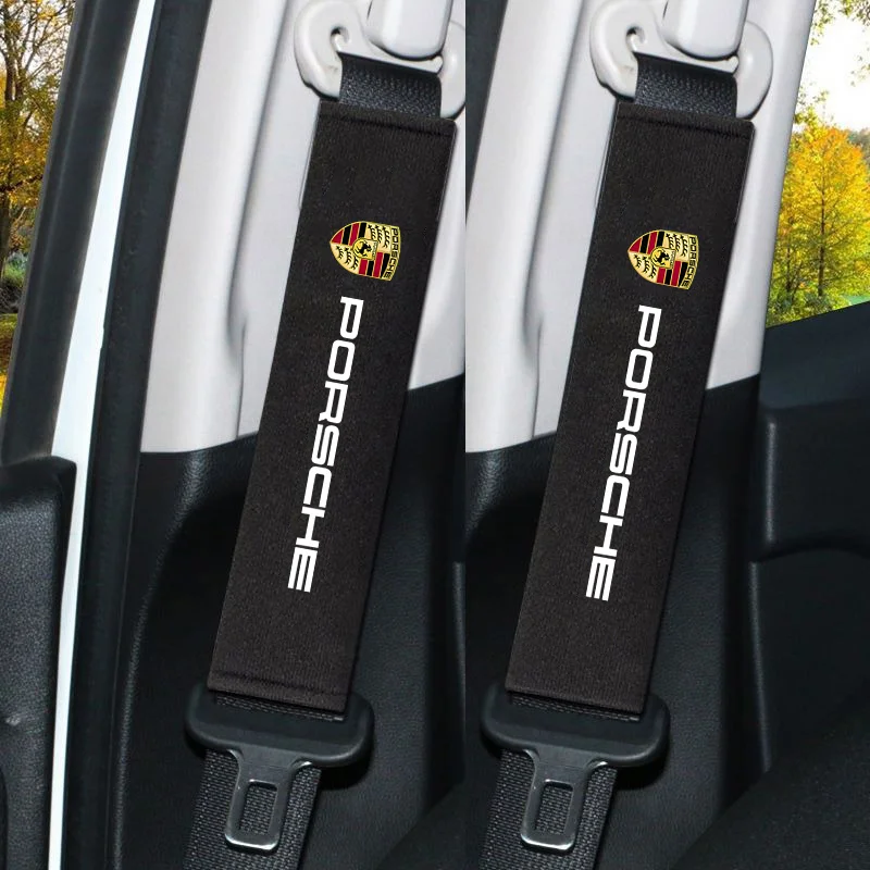 Almohadillas de protección para cinturón de seguridad de coche, reposacabezas para el cuello, almohada para Porsche Cayenne Panamera Macan 911 718 Taycan Boxster Cayman 918