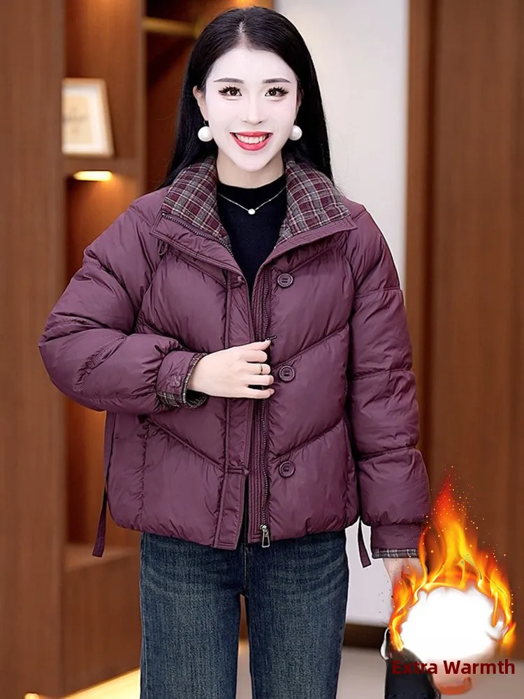 Faionable Thiened Winter Jaet Damesjas Sli Duurzaam Katoen Gewatteerde Ritssluiting ort Sle Koreaanse versie