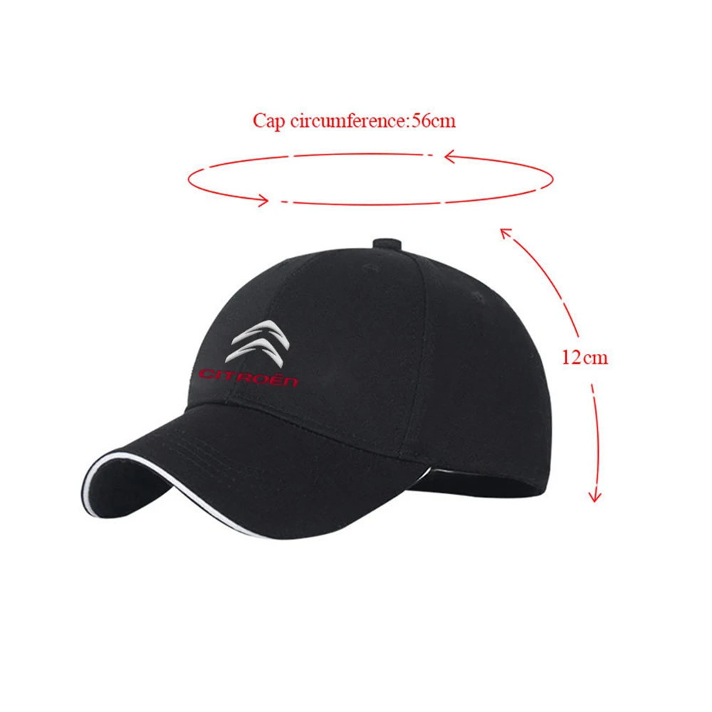 1pcs Baseball Cap Summer Outdoor Sun Hats Adjustable Golf Caps For Citroen C1 C2 C3 C4 Grand Picasso C4L C5 C-ELYSEE Berlingo C6