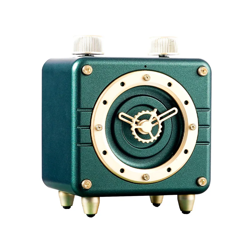 

Mechanical cat retro clock gift card FM radio mini computer mobile phone bluetooth speaker