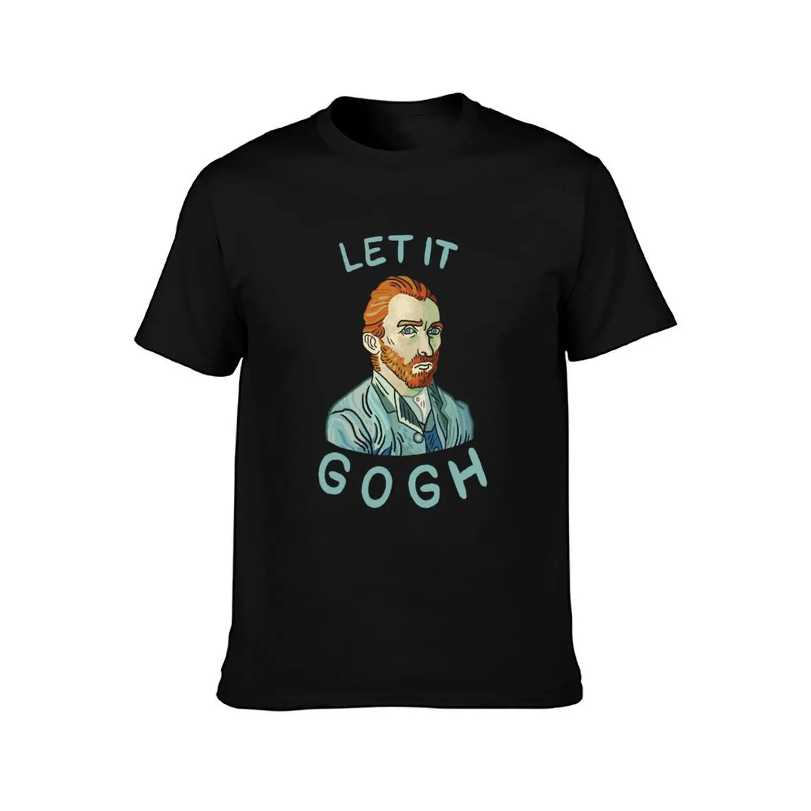 Let It Gogh T-Shirt Minimalist Plain Crew Neck T-Shirt