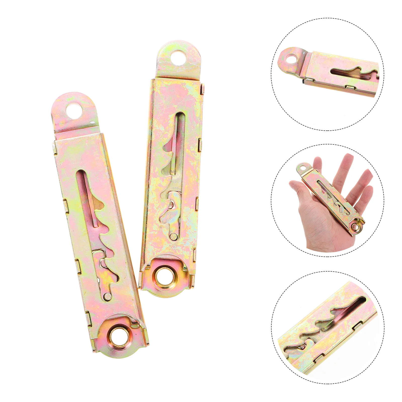 

2pcs Height Adjuster For Massage Couch Bed Straight Rod Hinge Support Bracket Iron Riser Part Furniture Adjustment