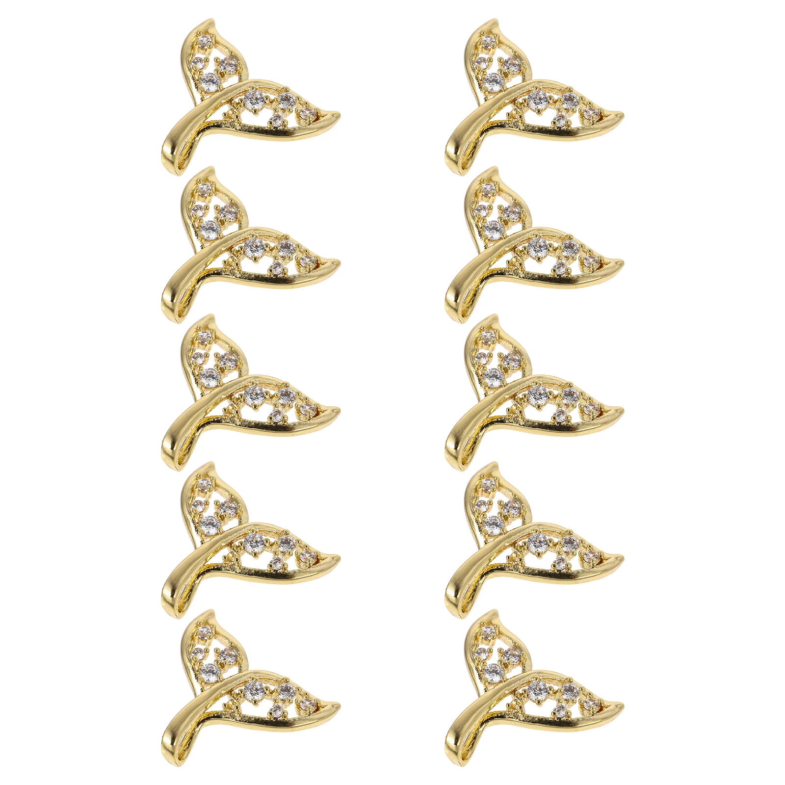

10 Pcs Mermaid Pendant Copper Jewelry Charms DIY Bracelet Accessories Decorative Supplies Elegant Style Practical Use Beach