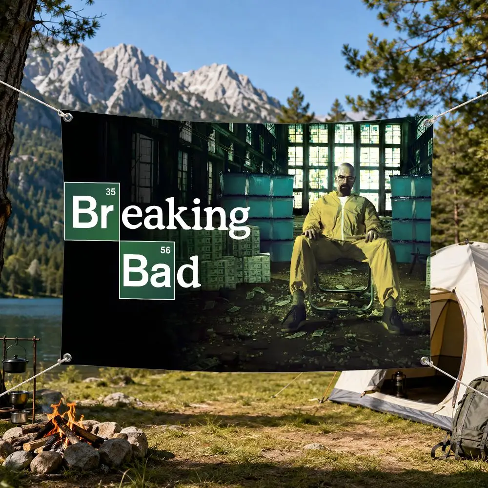 TV Breaking Bad Flags Aesthetic Wall Tapestry Printed Wall Hanging Living Room Party Outdoor Decor