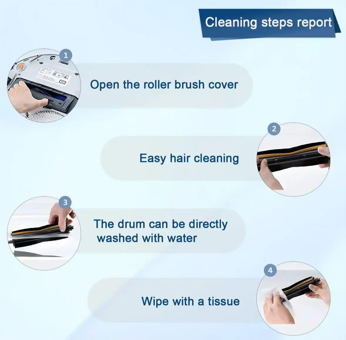 Original Cutting Hair Anti-Tangle Roller Brush Dreame X40 Ultra X40 Por L10s Pro Ultra Heat L30 Ultra L20 Ultra L10s Ultra