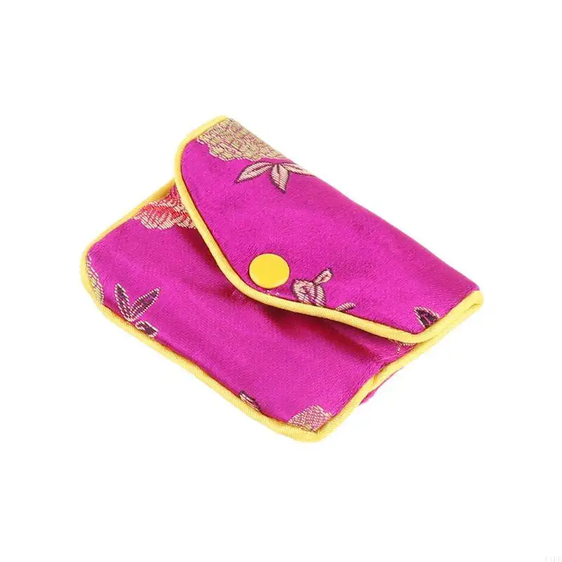 C1FE Oriental Silk Jewelery Roll Wrap Jewelry Du lịch lưu trữ cho CAS