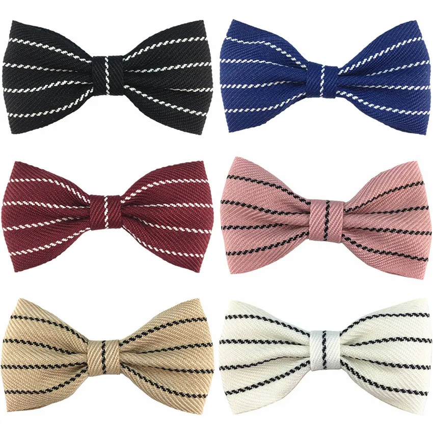

500pcs 3inch Striped Webbing Bow Bow Tie Headpiece Corsage Clothing Accessories Factory Direct Sales 6 Colors Wholesale