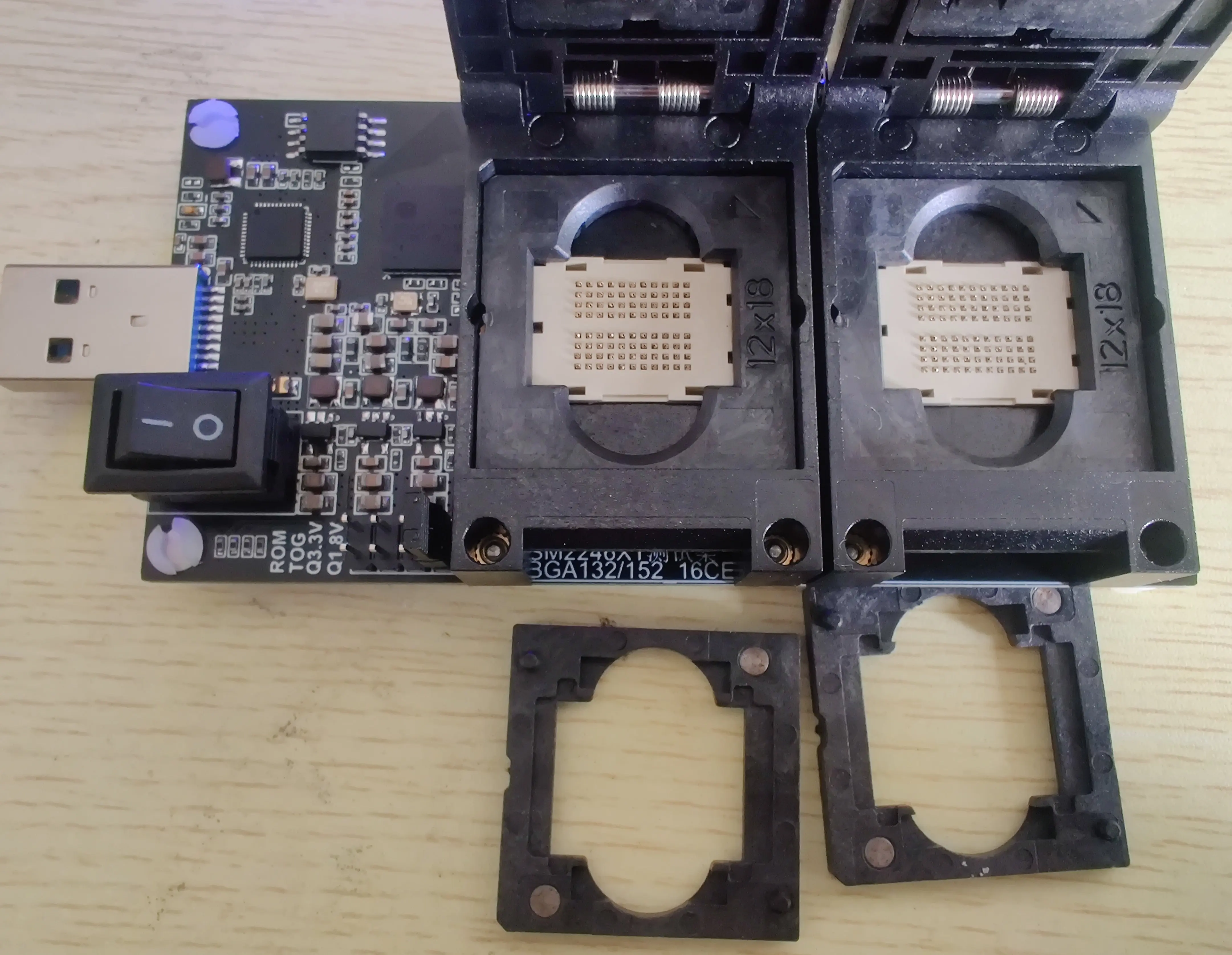 Huirong solid state sm2246xt test rack bga132/152 16ce