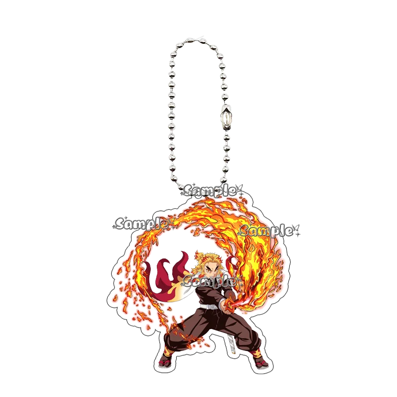 Anime Zenitsu Rengoku Keychain Acrylic Accessory