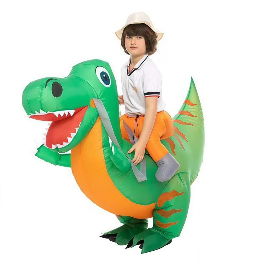 

Riding Dinosaurs Inflatable Clothing Riding Animals Cartoon Doll Costume Halloween Carnival Party Dinosaur Dress Up Clothing