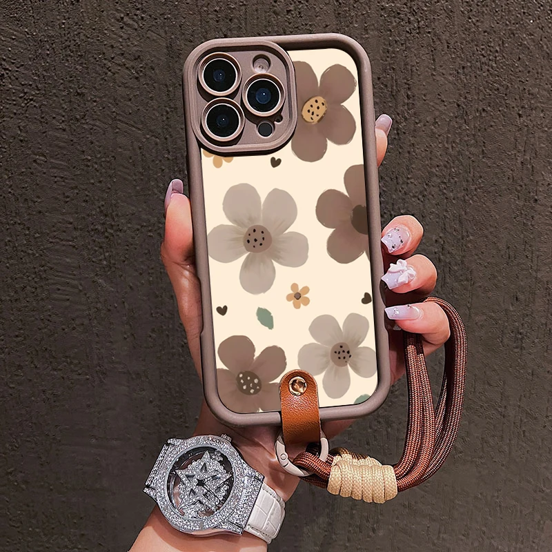 Retro-Blumenmuster Lanyard-Handyhülle für Samsung Galaxy Note 20 S24 S25 S26 Plus S24 S23 FE S23 S24 S25 Ultra A56 Cover – Detail 5