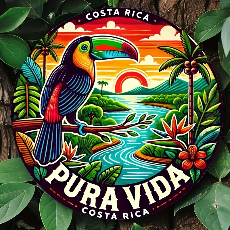 [2D Flat] Room Decor 1pc Costa Rica Toucan Sunset Scenery - Vibrant 7.8
