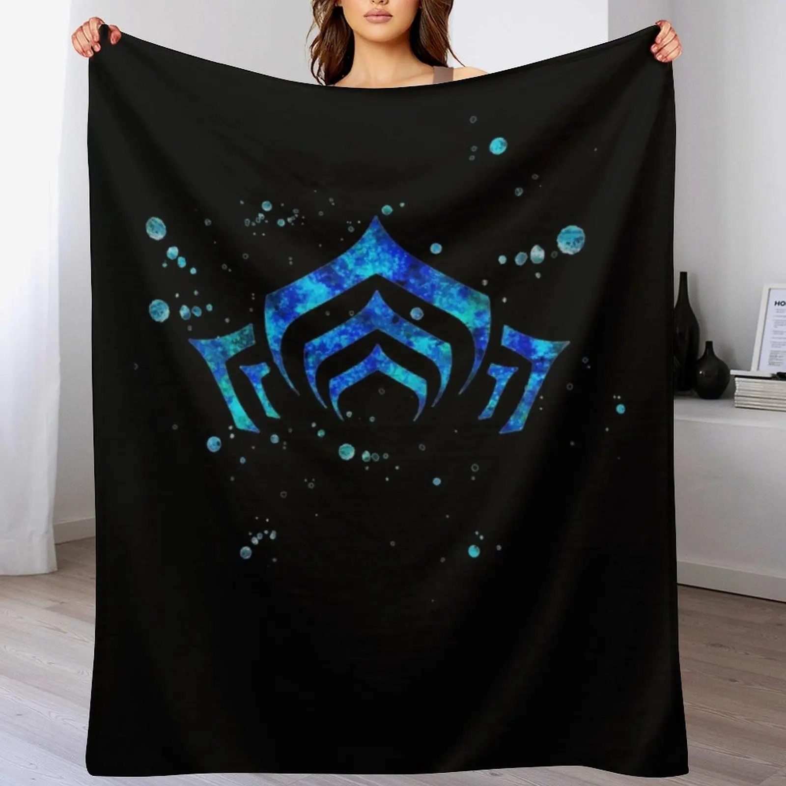 Warframe Logo Watercolor Throw Blanket