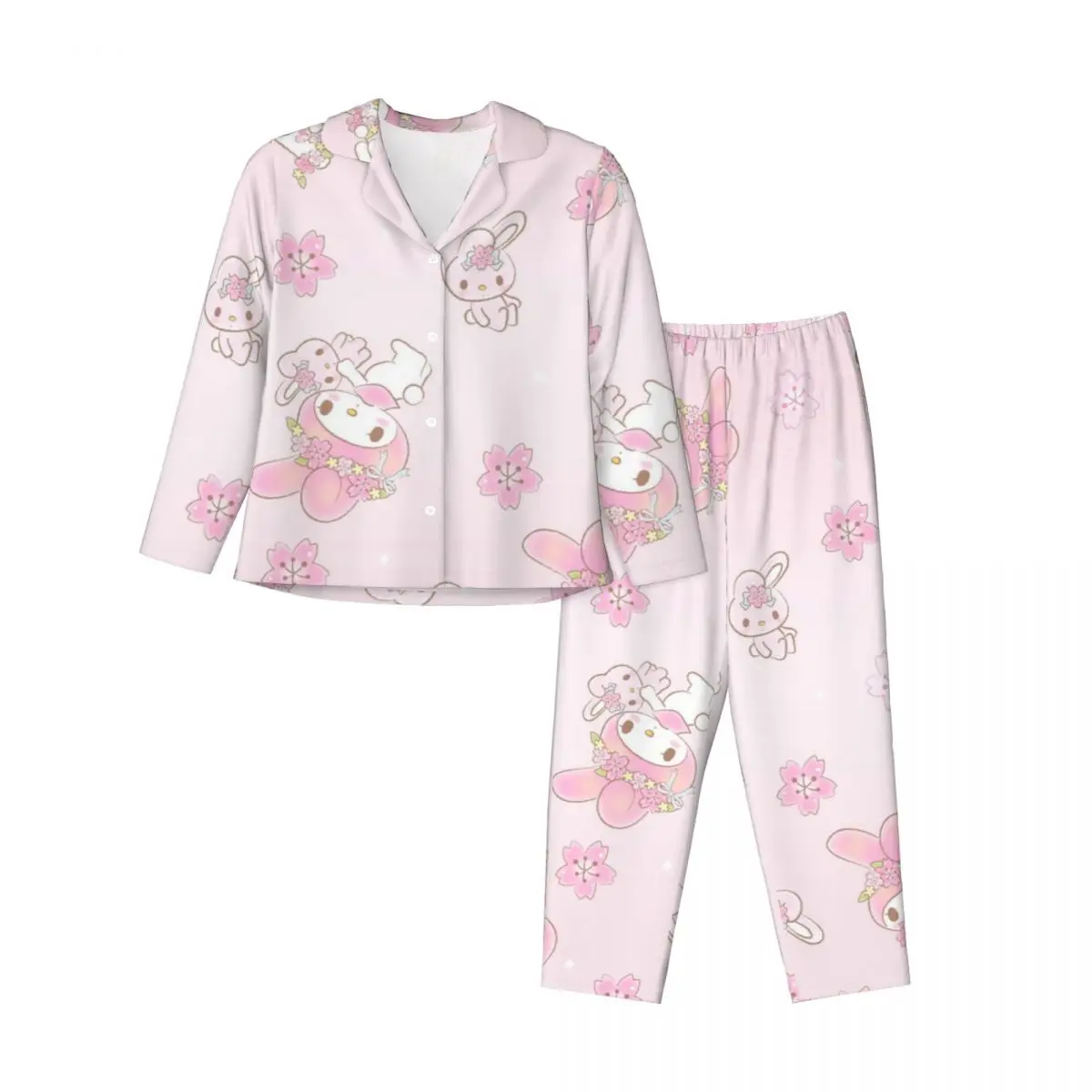 Melody Women's Pajamas Sets Woman 2 Pieces Pajamas Female Couples Loungewear Suit Home Clothes