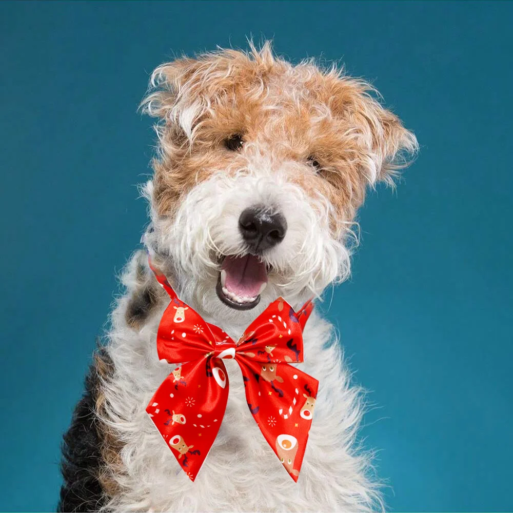 1 قطعة ربطات القوس فيونكة الكلب لحفلة عيد الميلاد قابل للتعديل الكلب بووتيس مستلزمات الحيوانات الأليفة الياقات للكلاب والقطط الشتاء مستلزمات تهذيب الحيوانات الأليفة