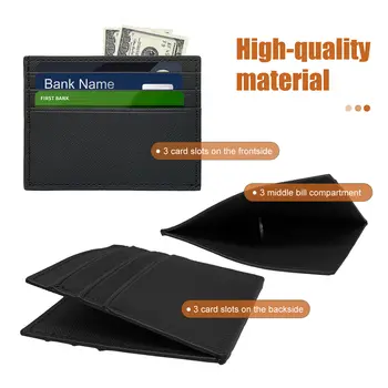 皮夾信用卡夾名片夾身分證小巧按扣皮夾男女通用6卡位1口袋 8 best sales id 案例 - №2