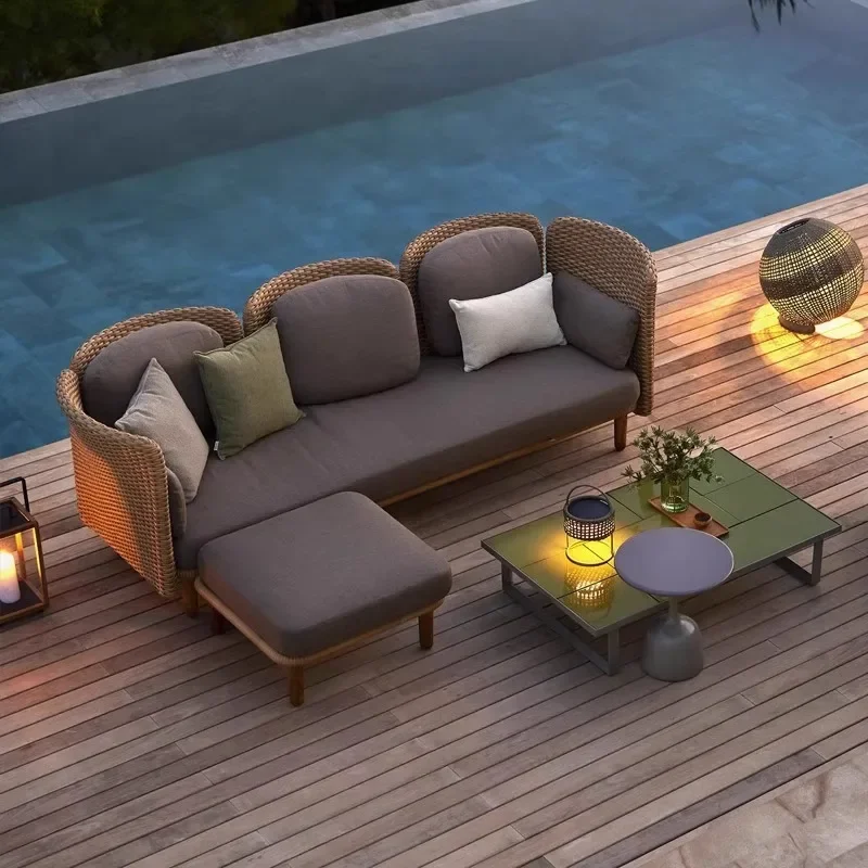 الإبداعية فيلا فناء الأرائك في الهواء الطلق شخصية لهجة مكتب حديقة الأرائك الحد الأدنى تصميم الأثاث Gartenstuhl Lshysf #2