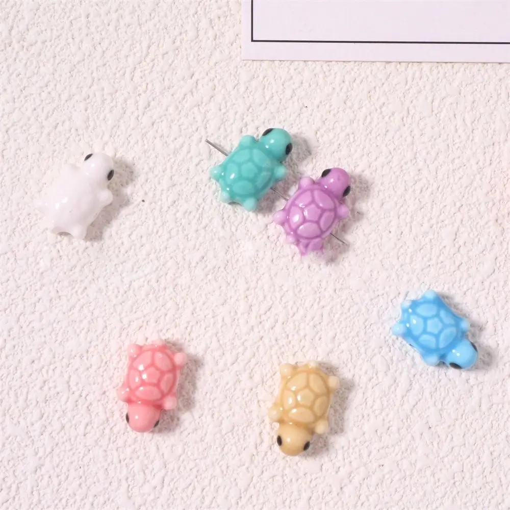 10 pçs artesanal artesanato bonito tartaruga grânulo cor fresca cerâmica espaçador contas soltas pulseira fazendo kit moda