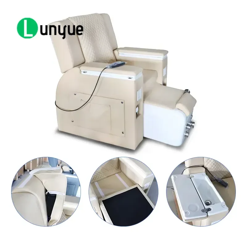 Professional Pedicure Chair with Foot Spa Massage Basin Heating Function for Home Use Comfortable Nail Care Furniture