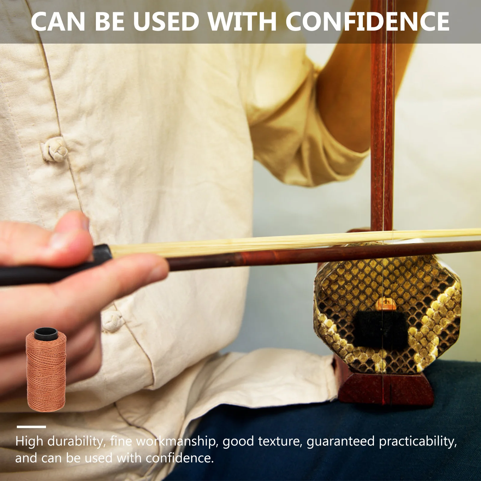 

1 Roll Waxed Erhu Tuning Orange Durable String For All Types Of Erhus Professional Practical Cable Fine Workmanship