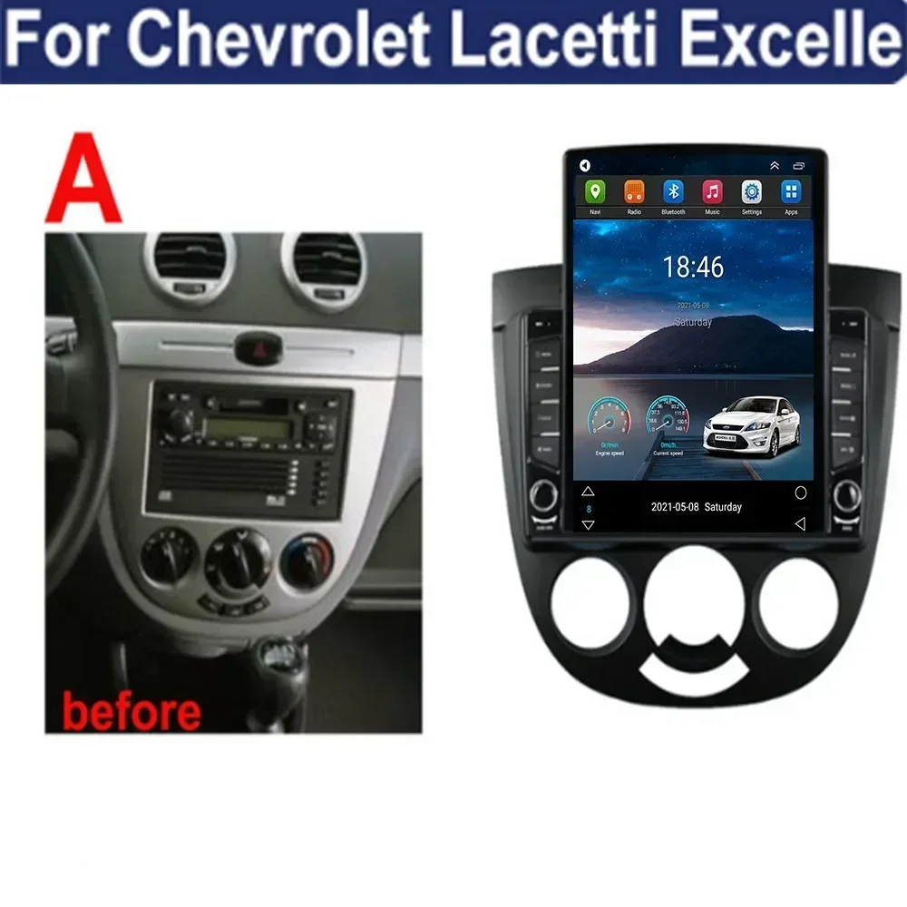 Autoradio Android 13 pour Chevrolet Lacetti J200 BUICK Excelle, lecteur vidéo à limitation Hrv, GPS, stéréo, Carplay, DSP, style de placements