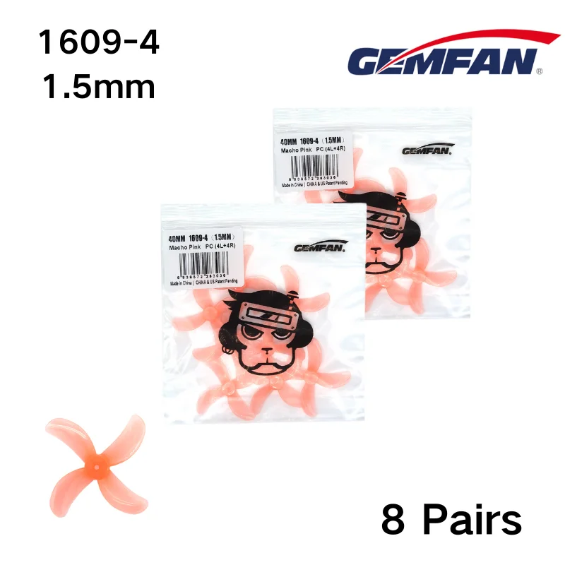 40mm Mini Propeller 3 Blade 4 Blade 1608-3 1609-4 Props PC voor FPV Quad Multirotor 8 Paar/16 Stuks Gemfan Nieuwe Paddle RC Accessoires