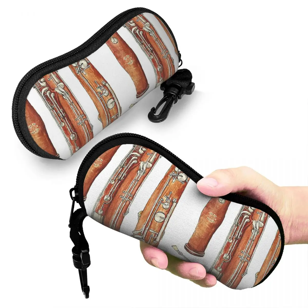

The Bassoon Shell Glasses Case Protector Sunglasses Box Women Men Soft Eyeglass Bag Pouch