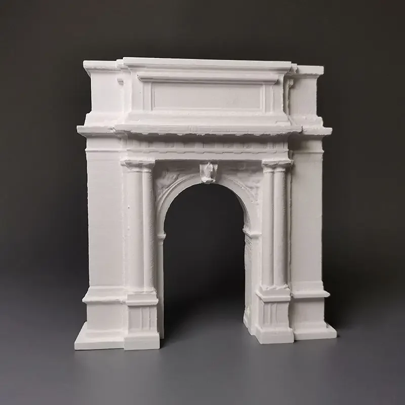 Fujigu Memorial Arch Shallow Relief Plaster 3D Decorative Wall Art Home Ornament