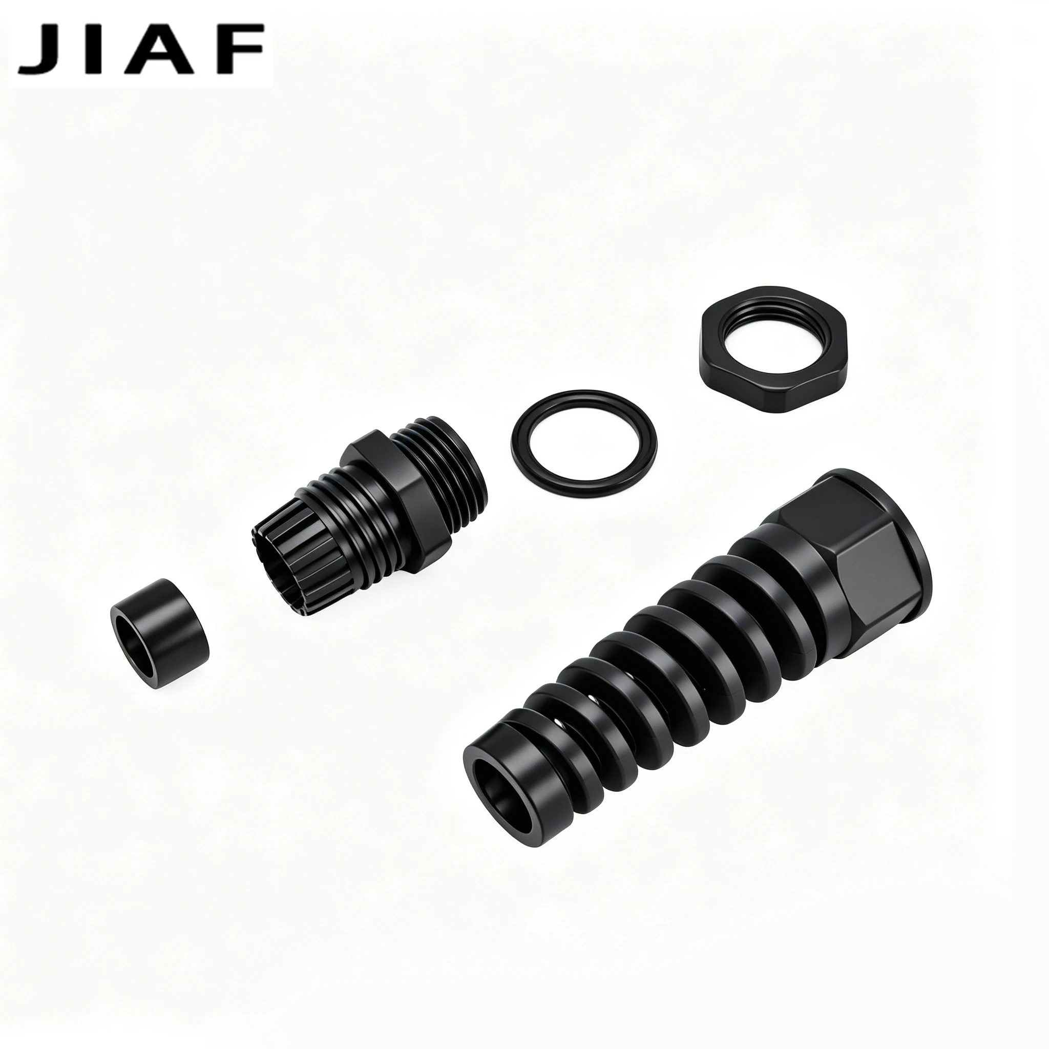 5 uds prensaestopas de Cable impermeable PG7 junta antipalanca de plástico M12 Nylon PA66 prensaestopas a prueba de torsión conector