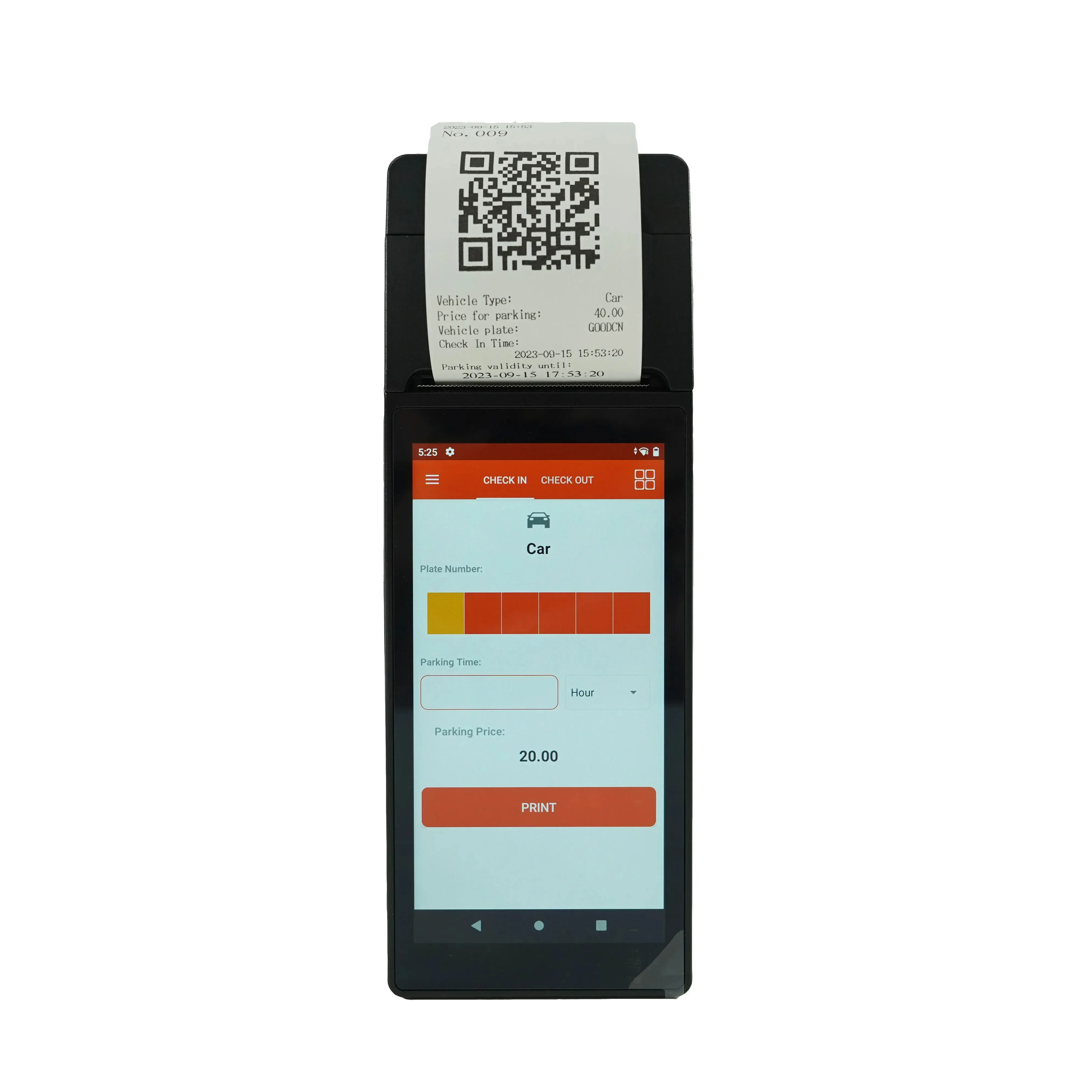 

GOODCOM POS terminal Android System for car park ticketing management with printer