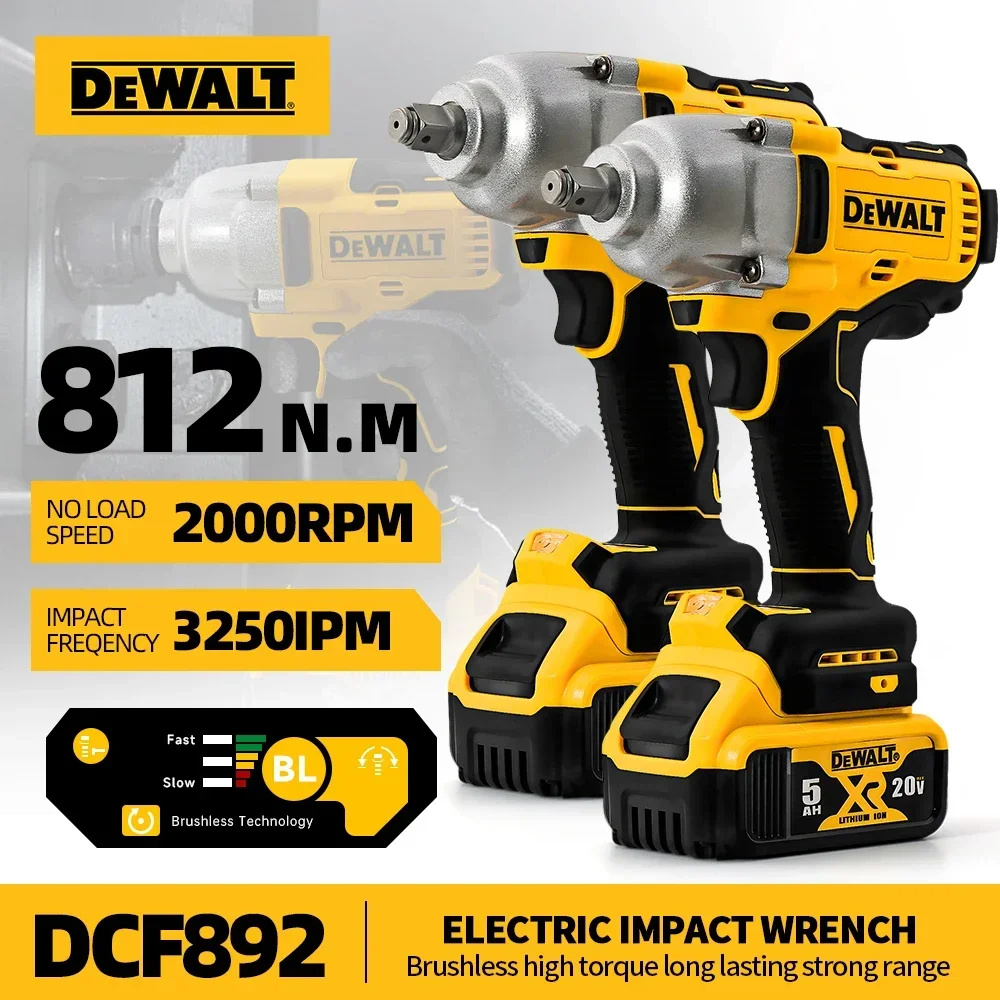 

Dewalt аккумулятор 20 В DCF812 бесщеточный электрический ударный гайковерт аккумуляторный электрический ключ 1/2 дюйма 20 В аккумуляторная отвертка электроинструменты