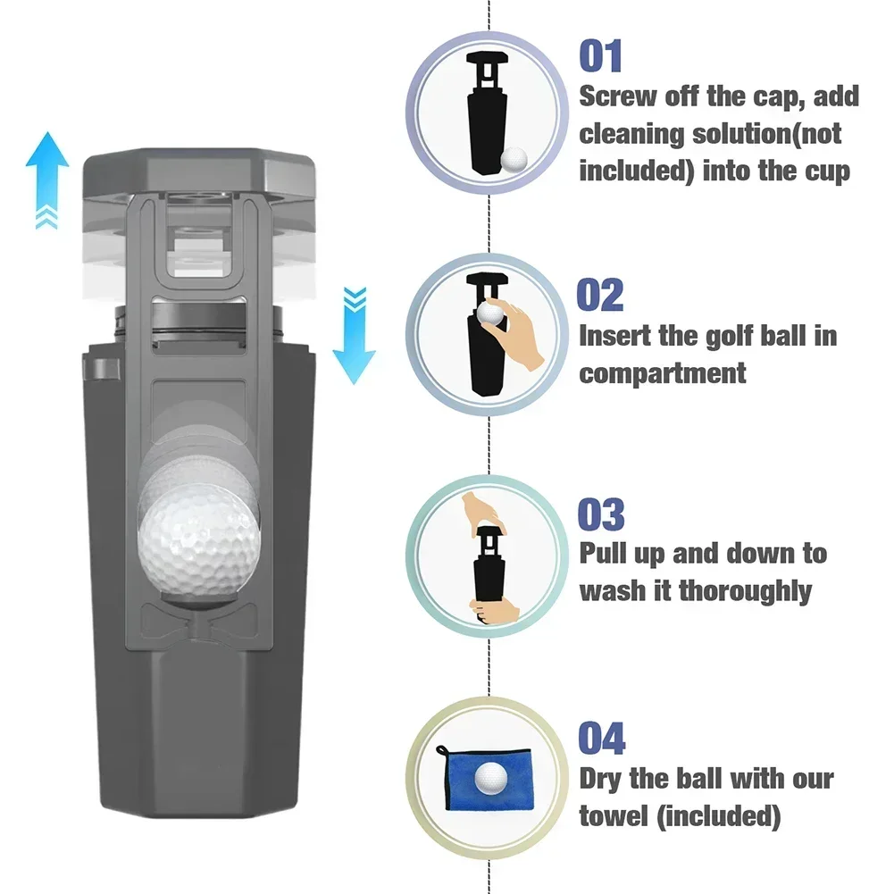 A-Golf Ball Washer Advanced-Golf Cleaner - Portable Cleaning Of-Golf Bags Or Carts Multipurpose Golfs Club Cleaning Kit