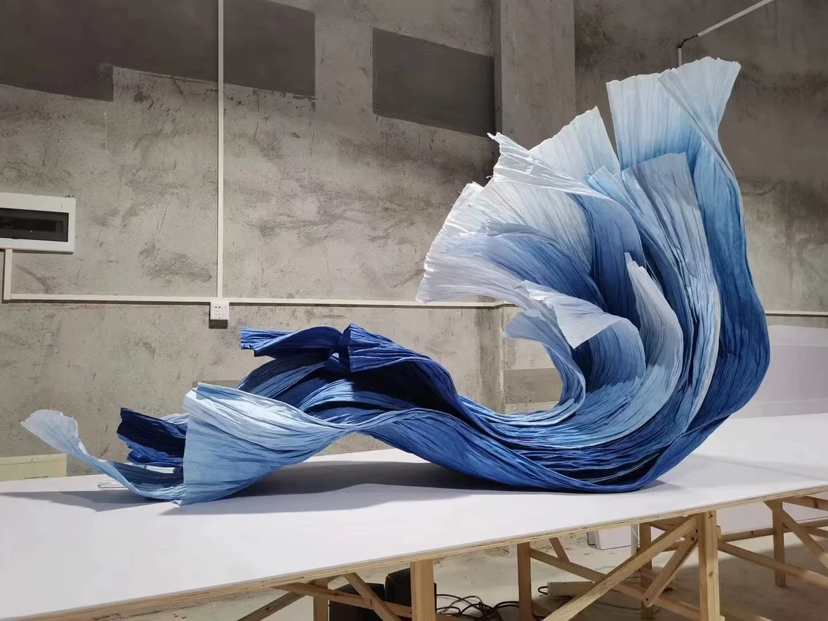 الدعائم الزفاف العملاق ورقة زهرة غاسل DIY النمذجة الزفاف ورقة اللافتات حفلة عيد ميلاد خلفية ديكور نافذة المرحلة تخطيط #5