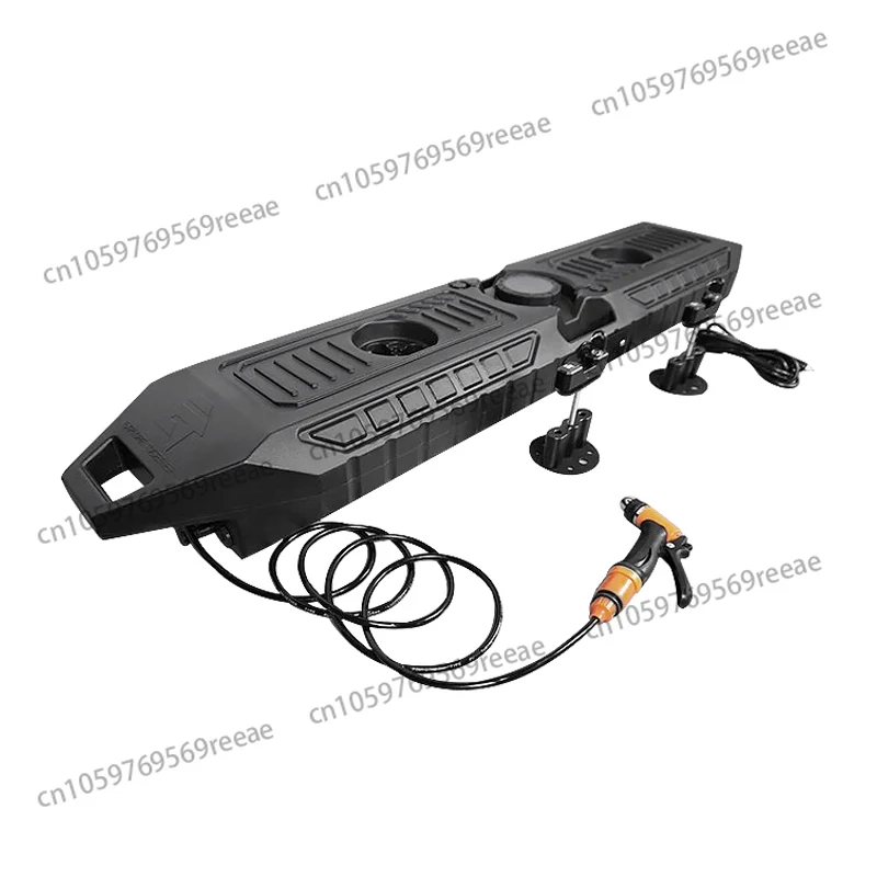 

Car travel water storage tank hand wash water tank black and orange off-road truck RV roof Long form water tank thickened