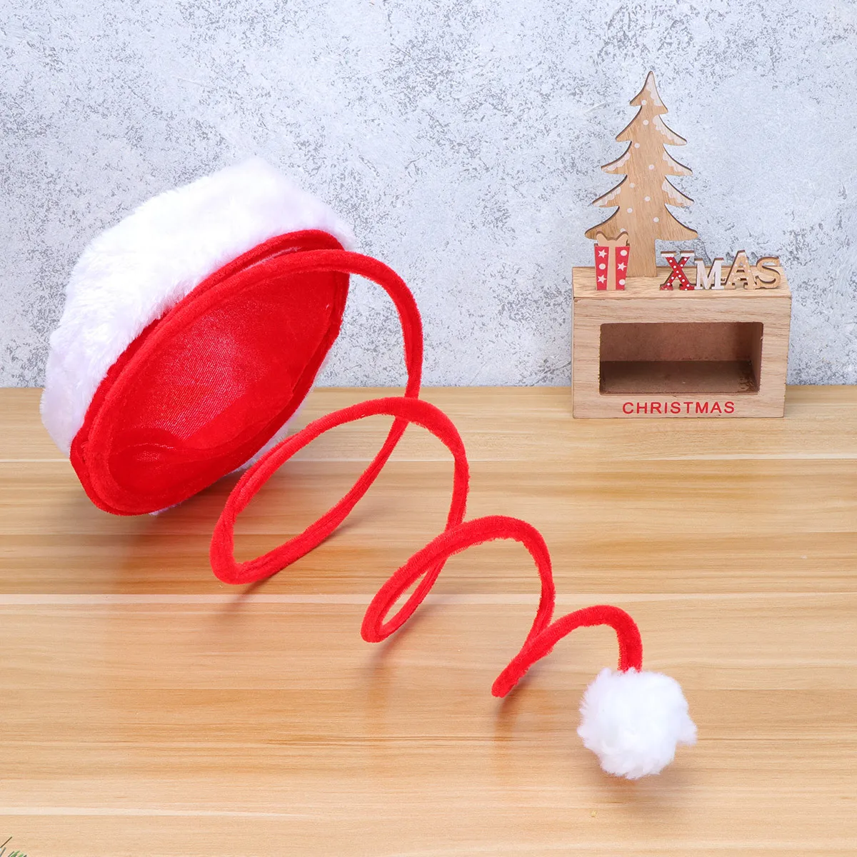 

Christmas Santa Red Fabric Elastic Soft Comfortable Christmas Cap Santa Claus Party Hats Holiday Celebration Accessories