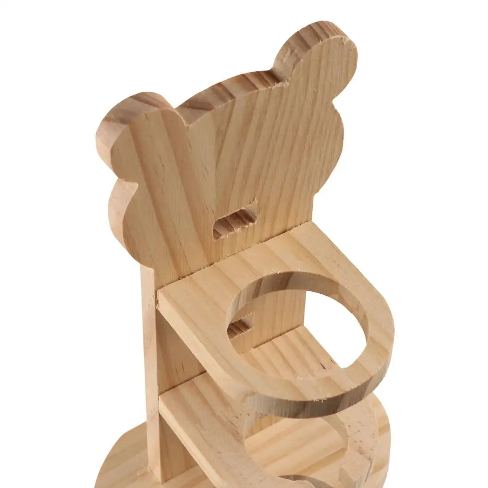 

Adjustable Hamster Water Bottle Holder Wooden Anti-Tipple Rabbit Drinking Bottle Holder Detachable Pet Water Bottle Stand