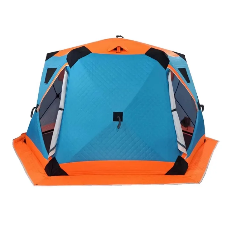 Thickened thermal cotton tent hexagonal octagonal camping ice fishing with chimney mouth firewood warm mouth ball tent