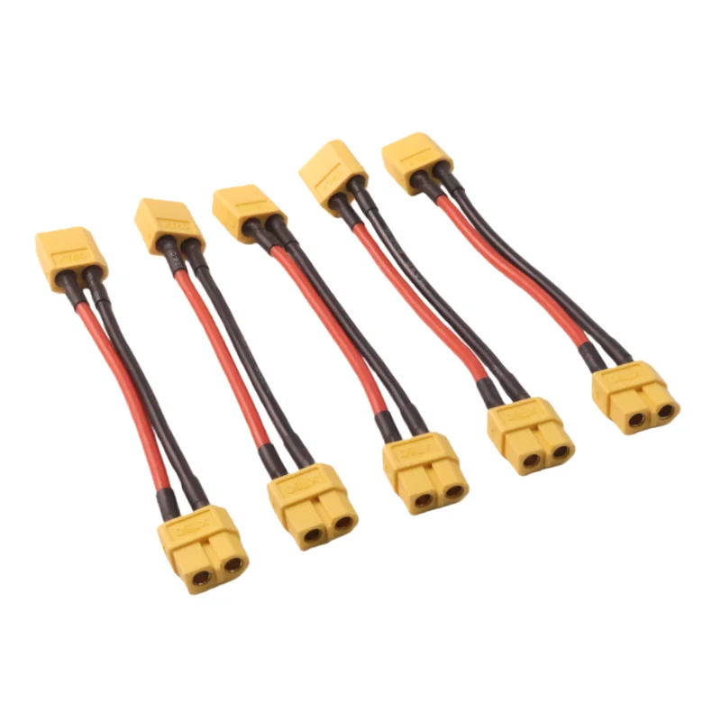 5/1pcs XT60 to XT60 Connector Adapter Male/Female Plug 10CM 14AWG Silicone Wire Cable for RC FPV Quadcopter CineLog35 Drone Part