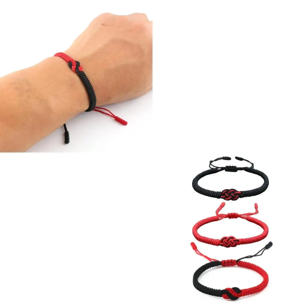  Adjustable Handmade Woven Braided Bracelet Concentric Knot Wristband Friendship