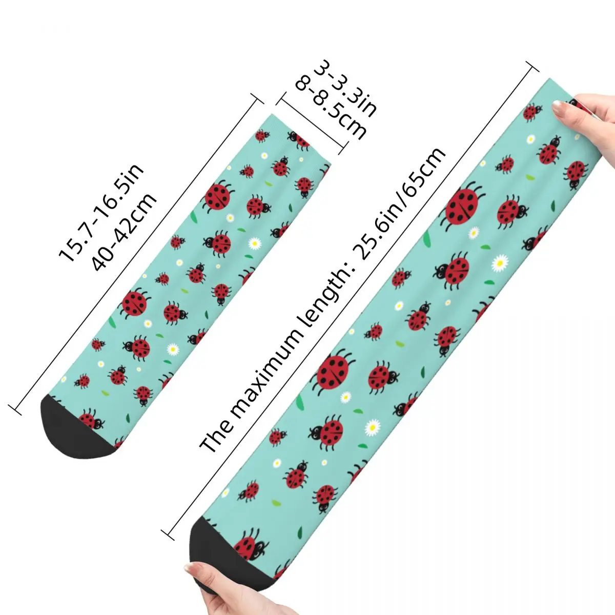 Calcetines de baloncesto para hombre y mujer, medias de animales que absorben el sudor, regalos de mariquitas, Otoño e Invierno