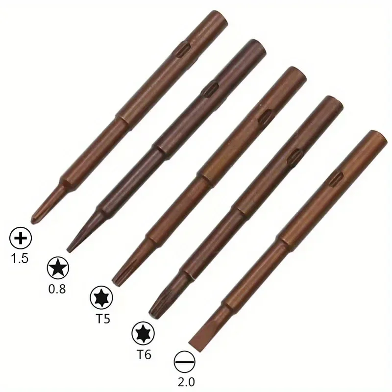 Multifunctional 5 In 1 Screwdriver Set Disassembly Screwdriver Slotted Cross Plum Blossom Computer Glasses Clock Maintenance Mul image 4