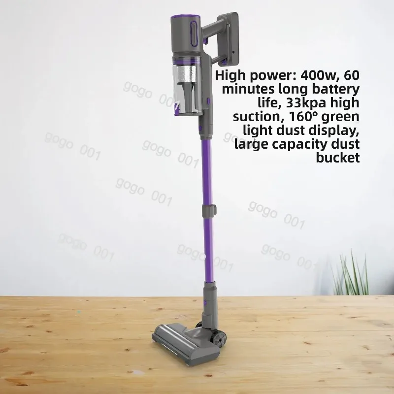 Wireless vacuum cleaner household handheld gun type three-speed large suction dust removal screen control display
