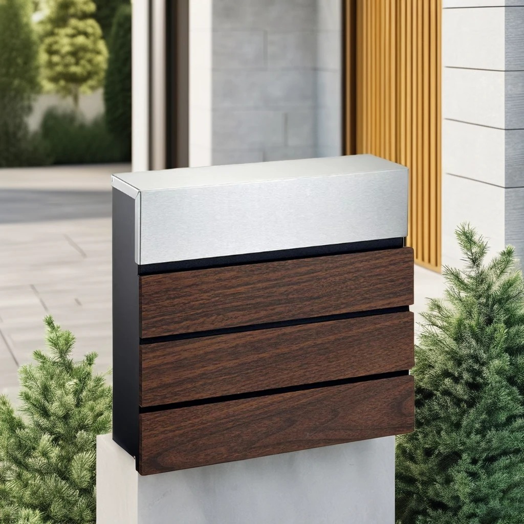 

Best-Selling High Quality Metal Wall Mounted Mailbox Letter Drop Box with Lock for Home & Residential Apartment Garden Use