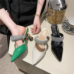 2024 New Design Women Elegant Pointed Toe Strange Style High Heels Summer Outdoor Shoes Ladies Sandals Women Slippers