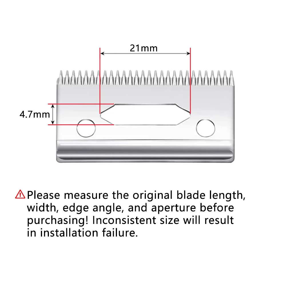 Professional 2-Hole Replacement Clipper Blade Fit For Wahl Super Taper & 8466 Cordless Magic Clip 8591# & Andis Hair Clippers image 2