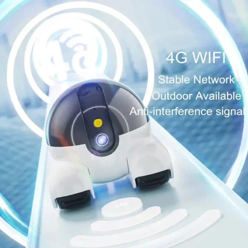 كاميرا مراقبة بانورامية للحيوانات الأليفة ، كلب صوتي ، 4G ، واي فاي ، كشف الحركة ، ثنائي الاتجاه ، المراقبة عن بعد ، مراقبة السلامة