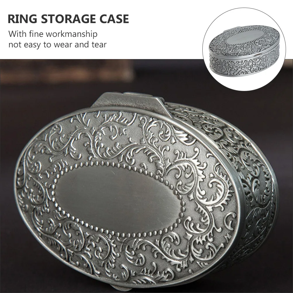 

Jewel Case Necklace Packing Box Jewelry Storage Box Metal Storage Case Alloy Storage Case