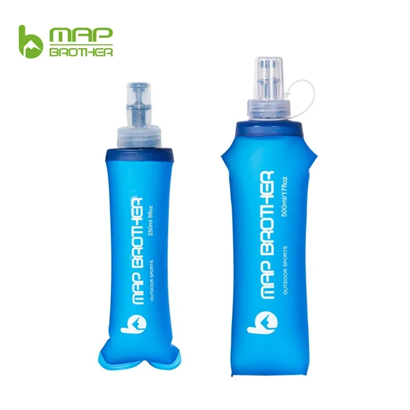 Mapa irmão s001 s002 250ml 500ml frasco macio dobrável garrafa de água tpu livre para correr hidratação pacote cintura saco colete