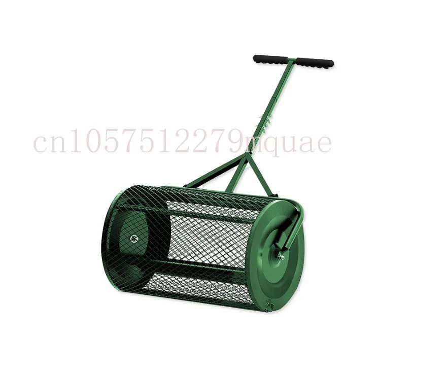 Spreader Roller Peat Moss Spreader For Planting, Seeding, Durable Lightweight Metal Mesh Spreader For Lawn