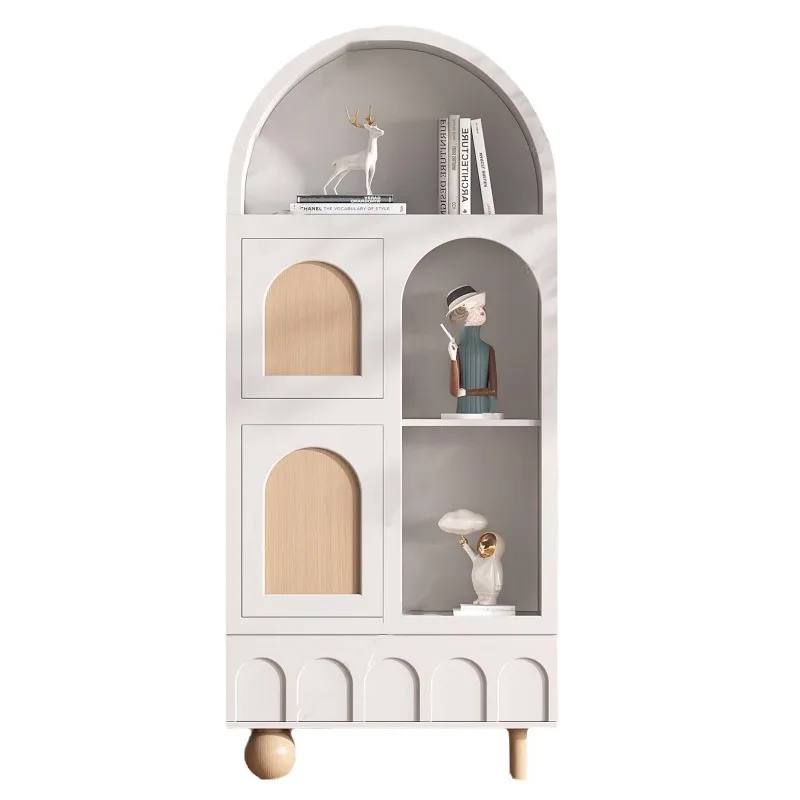 Bookcase Solid wood living room high cabinet, modern entrance cabinet